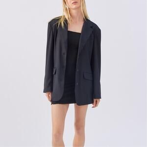 Urban Outfitters UO Bella Oversized Black Blazer Size Large